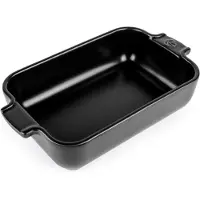 Peugeot Appolia Ovnfad Rektangulært 22 Cm Sort Satin - Black - 22 CM