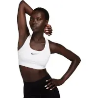 Nike W Nk Swsh Med Spt Bra - White - XXL