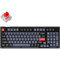Keychron V5 QMK 96% RGB Knob Hotswap Pelinäppäimistö - Frosted Black [K Pro Red