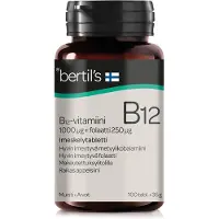 Bertils B12-Vitamiini + Folaatti 100 tabl