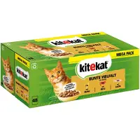 Kitekat 48x100g Värikäs lajitelma kastikkeessa: nauta, kana & lohi kissanruoka