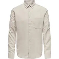 Only & Sons Onsgudmund Slim 1-Pkt Solid Shirt Noos - Cream - XXL