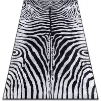 Rugsx Miro 51331.803 matto zebra liukumaton - musta / valkoinen