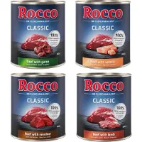 Rocco 24 x 800g Classic mix: lammas, riista, lohi, poro