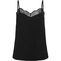 Pieces Pctiffany Strap Lace Top Wvn Noos Bc - Black - L