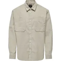 Only & Sons Onsalp 2Pkt Washd Cord Ls Shirt Otl - Beige - XS