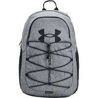 Under Armour Unisex-Adult Hustle Sport -reppu, harmaa, keskikokoinen meleerattu (012)/musta, yksi koko sopii kaikille