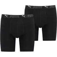 Puma Men Sport Cotton Long Boxers 2 - Black - L
