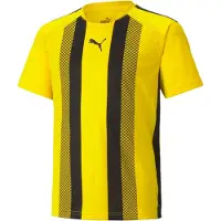 Puma Teamliga Striped Jersey Jr Cyber Yellow-Black, koko 152 cm