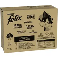 Felix Megapack: 80 x 85 g "Niin hyvää kuin näyttääkin" Pussit Fish Mixpack kissan märkäruoka