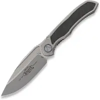 Microtech Anax S/E Bead Blast kääntöveitsi, Blue Ti Pivot