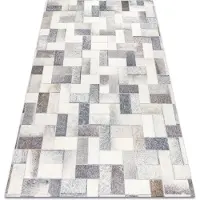 Rugsx Matto patchwork 21723 harmaa - lehmännahka