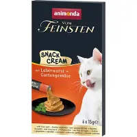 Animonda Cat | Vom Feinsten Snack Cream | Kissanherkut 6x15g - Maksapatee + puutarhakasvikset 6x15g