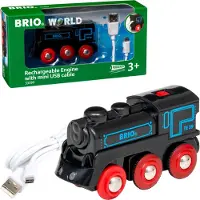 BRIO 33599 Genopladeligt Lokomotiv M/Mini Usb-Kabel - Multi/patterned - ONE SIZE