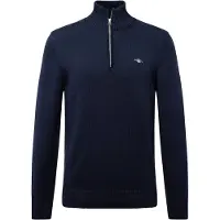 Gant for man. 8030170 Half-zip cotton jumper Casual navy (XL), Long sleeve