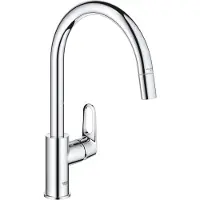 GROHE Keittiöhanat - Kromattu - Korkea C - Uuttava suihku - 360 kierto - Virtausrajoitin - Start Flow -