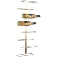 Present Time Wine Rack Float Metal Painted Gold - Gold - H 80.5CM