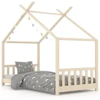 vidaXL Lasten sängynrunko täysi mänty 70x140 cm
