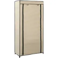 vidaXL Kenk?kaappi suojalla kerma 58x28x106 cm kangas