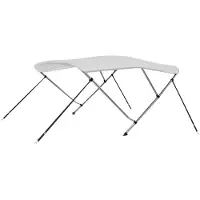 vidaXL 3-kaarinen bimini-kate valkoinen 183x160x137 cm