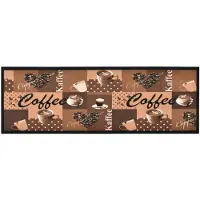 vidaXL Keittiön pestävä lattiamatto Coffee ruskea 60x180 cm