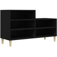 vidaXL Kenkäkaappi musta 102x36x60 cm tekninen puu