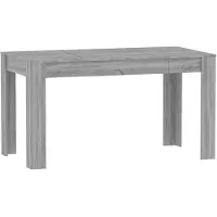 vidaXL Ruokapöytä harmaa Sonoma 140x74,5x76 cm tekninen puu