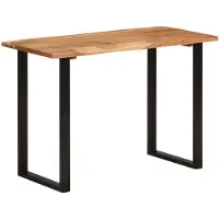 vidaXL Ruokapöytä 110x50x76 cm täysi akaasiapuu