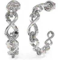 GUESS Endless dream hopeanväriset infinity korvarenkaat JUBE03267JWRHT/U