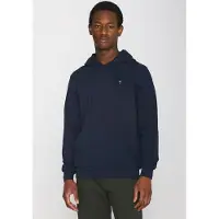 Knowledge cotton apparel Arvid Basic Hood Badge Sweat - Gots - Navy - S