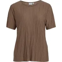 Vila Viplisa O-Neck S/S Top - Noos - Brown - S