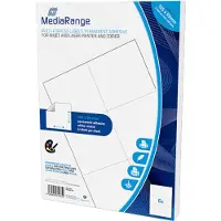 MediaRange MRINK144, Valkoinen, Kiinteä, 105 x 99, A4, Matta, Laser/Inkjet
