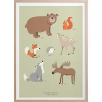Kunskapstavlan® I Skogen - Multi/patterned - 30X40CM