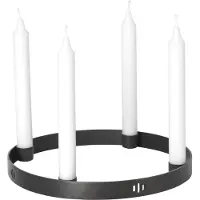 Ferm Living Circle kynttelikkö, pieni, musta messinki