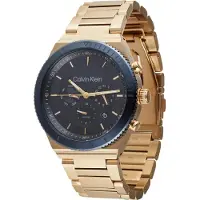 Calvin Klein Fearless dual-time blue gold 25200302
