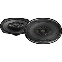 Pioneer TS-A 6961F. kaiutintyyppi: 4-tie, huipputeho: 450 W, nimellisteho: 90 W. asennussyvyys: 6 cm, bassokaiuttimen koko (S x K): 152,4 x 228,6 m...