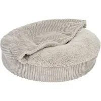 Zooplus Exclusive Flocke-koiranpeti varapäällinen vaaleanharmaa Ø90cm