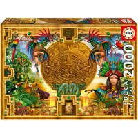 Educa 2000 Aztec Mayan Montage - Orange - ONE SIZE