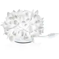 Slamp Design-pöytävalaisin Veli, Valkoinen/opaali, Olohuone/ruokailutila, Synteettinen materiaali, Design