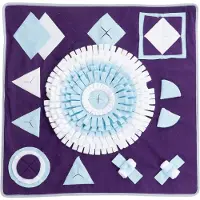 TIAKI 70x70x1cm -nuuskumatto, geometriset muodot koira