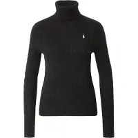 Ralph Lauren Wool-Cashmere Cable Turtleneck Sweater - Black - S
