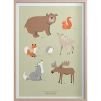 Kunskapstavlan® I Skogen - Multi/patterned - 50X70CM