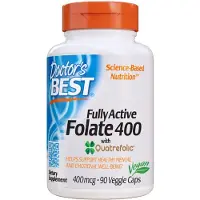 Doctors Best Täysin aktiivinen foolihappo 400 med Quatrefolic, 400mcg - 90 kapselia