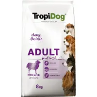 Tropidog 8kg TropidogPremium Adult Small lammasta ja riisiä sisältävä koiran kuivaruoka
