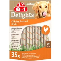 8In1 35kpl Twisted Sticks pienille koirille Delights koiranherkut