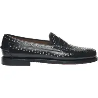 Sebago for woman. 78118KW Dan Studs Leather Loafers black (37), Flat, 1 to 3 cm, None, Casual, Party, Classic