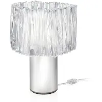 Slamp Design-pöytävalaisin Accordéon, Kirkas/läpinäkyvä, Olohuone/ruokailutila, Synteettinen materiaali, Design
