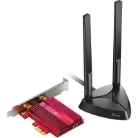 TP-LINK – Archer TX3000E PCIe-sovitin Wi-Fi-6:tta ja Bluetooth 5.0:aa varten, musta/punainen