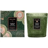 Voluspa Boxed Textured Glass Candle Temple Moss 184g