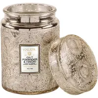 Voluspa Gilt Pomander & Hinoki Large Glass Jar Candle - 453 g